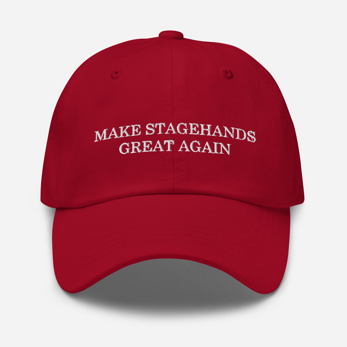 Make Stagehands Great Again Dad Hat (Red)